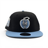 Black New York Mets Apple logo Icy Blue Visor Gray Bottom Final Season Shea Stadium Side Patch 9Fifty Snapback