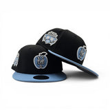 Black New York Mets Apple logo Icy Blue Visor Gray Bottom Final Season Shea Stadium Side Patch 9Fifty Snapback