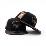 Black Chicago Cubs Brown Visor Gray Bottom Be Alert Foul Balls Side Patch New Era Fitted