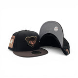 Black Chicago Cubs Brown Visor Gray Bottom Be Alert Foul Balls Side Patch New Era Fitted