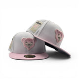 White Chicago Cubs Pink Visor Gray Bottom Be Alert Foul Balls Side Patch New Era Fitted