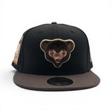 Black Chicago Cubs Brown Visor Gray Bottom Be Alert Foul Balls Side Patch New Era Fitted