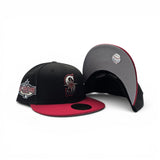 Black Seattle Mariners Red Visor Gray Bottom 2001 All Star Game Side Patch New Era Fitted