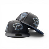 Storm Gray Arizona Diamondbacks Cow Print Logo Icy Blue Bottom 1998 Inaugural Season Side Patch New Era 59Fifty Fitted