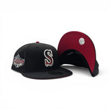 Black Seattle Mariners Red Bottom 2001 All Star Game Side Patch New Era Fitted