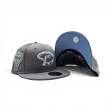 Storm Gray Arizona Diamondbacks Cow Print Logo Icy Blue Bottom 1998 Inaugural Season Side Patch New Era 59Fifty Fitted