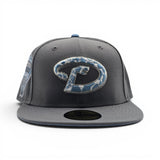 Storm Gray Arizona Diamondbacks Cow Print Logo Icy Blue Bottom 1998 Inaugural Season Side Patch New Era 59Fifty Fitted
