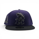 Dark Purple Seattle Mariners Cartoon Logo Black Visor Gray Bottom 30th Anniversary Side Patch New Era 59Fifty Fitted