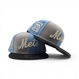 Black/Gray/Sky Blue Pinwheel New York Mets Black Visor Gray Bottom 25th Anniversary Side Patch New Era 59Fifty Fitted