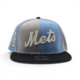 Black/Gray/Sky Blue Pinwheel New York Mets Black Visor Gray Bottom 25th Anniversary Side Patch New Era 59Fifty Fitted