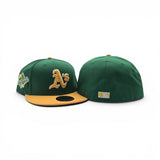Kelly Green Oakland Athletics Yellow Visor Gray Bottom 1989 World Series Side Patch New Era 59Fifty Fitted