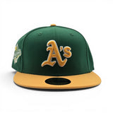 Kelly Green Oakland Athletics Yellow Visor Gray Bottom 1989 World Series Side Patch New Era 59Fifty Fitted