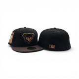 Black Chicago Cubs Brown Visor Gray Bottom Be Alert Foul Balls Side Patch New Era Fitted