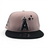 Pink 3 Stars Los Angeles Angels Black Visor Gray Bottom 50th Anniversary Side Patch New Era 9Fifty Snapback