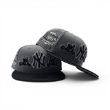 Storm Gray New York Yankees Scroll Logo Black Visor Pink Bottom 2000 World Series Champions Side Patch New Era 9Fifty Snapback