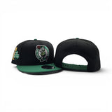 Black Boston Celtics Kelly Green Visor Gray Bottom The Most Champions In NBA History Side Patch New Era 9Fifty Snapback