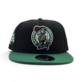 Black Boston Celtics Kelly Green Visor Gray Bottom The Most Champions In NBA History Side Patch New Era 9Fifty Snapback