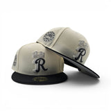 Off White Kansas City Royals Black Visor Gray Bottom Raised Royal Side Patch New Era 59Fifty Fitted