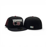 Black New York Yankees Lightning Logo Gray Bottom 27X World Series Champions List Side Patch New Era 59Fifty Fitted