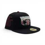 Black New York Yankees Lightning Logo Gray Bottom 27X World Series Champions List Side Patch New Era 59Fifty Fitted