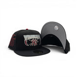Black New York Yankees Lightning Logo Gray Bottom 27X World Series Champions List Side Patch New Era 59Fifty Fitted