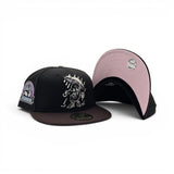 Black Seattle Mariners Cartoon Logo Brown Visor Pink Bottom 30th Anniversa0ry Side Patch New Era 59Fifty Fitted