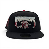 Black New York Yankees Lightning Logo Gray Bottom 27X World Series Champions List Side Patch New Era 59Fifty Fitted