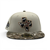 Off White Cow Print Logo Houston Astros Real Tree Visor Gray Bottom 2004 All Star Game Side Patch New Era 59Fifty Fitted