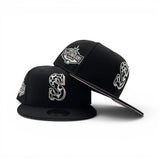 Black Seattle Mariners Cow Print Logo Pink Bottom 2001 All Star Game Side Patch New Era Fitted