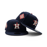 Navy Blue Houston Astros Pink Bottom 2017 World Series Side Patch New Era 59Fifty Fitted
