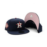 Navy Blue Houston Astros Pink Bottom 2017 World Series Side Patch New Era 59Fifty Fitted