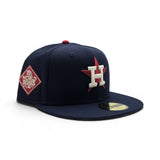Navy Blue Houston Astros Pink Bottom 2017 World Series Side Patch New Era 59Fifty Fitted