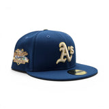 Seashore Blue Oakland Athletics Gray Bottom 1989 World Series Battle of The Bay Side Patch New Era 59Fifty Fitted