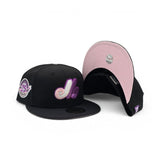 Black Montreal Expos Pink Bottom 25th Anniversary Side Patch New Era 59Fifty Fitted