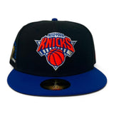 Black New York Knicks Royal Blue Visor Gray Bottom 2025-2026 Finals Champions Trophy Side Patch New Era 59Fifty Fitted