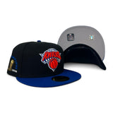 Black New York Knicks Royal Blue Visor Gray Bottom 2025-2026 Finals Champions Trophy Side Patch New Era 59Fifty Fitted