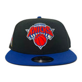 Black New York Knicks Royal Blue Visor Gray Bottom 3X NBA Champions Side Patch New Era 9Fifty Snapback