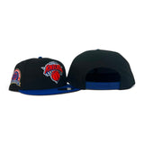 Black New York Knicks Royal Blue Visor Gray Bottom 3X NBA Champions Side Patch New Era 9Fifty Snapback