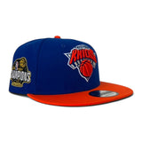 Royal Blue New York Knicks Orange Visor Gray Bottom 2026 Finals Champions Side Patch New Era 9Fifty Snapback