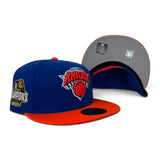 Royal Blue New York Knicks Orange Visor Gray Bottom 2026 Finals Champions Side Patch New Era 9Fifty Snapback