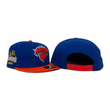 Royal Blue New York Knicks Orange Visor Gray Bottom 2026 Finals Champions Side Patch New Era 9Fifty Snapback