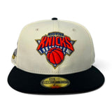 Off White New York Knicks Black Visor Gray Bottom 2026 Finals Champions Side Patch New Era 59Fifty Fitted