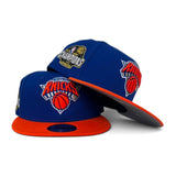 Royal Blue New York Knicks Orange Visor Gray Bottom 2026 Finals Champions Side Patch New Era 9Fifty Snapback