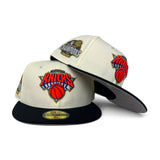 Off White New York Knicks Black Visor Gray Bottom 2026 Finals Champions Side Patch New Era 59Fifty Fitted