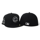 Black Chicago Cubs Gray Bottom 2016 World Series Side Patch New Era 59Fifty Fitted