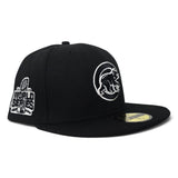 Black Chicago Cubs Gray Bottom 2016 World Series Side Patch New Era 59Fifty Fitted
