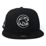 Black Chicago Cubs Gray Bottom 2016 World Series Side Patch New Era 59Fifty Fitted