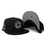 Black Chicago Cubs Gray Bottom 2016 World Series Side Patch New Era 59Fifty Fitted