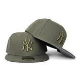 Tonal Olive Green New York Yankees Gray Bottom Color Pack New Era 59Fifty Fitted
