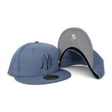 Tonal Indigo Blue New York Yankees Gray Bottom Color Pack New Era 59Fifty Fitted